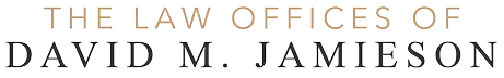 Logo featuring the text "The Law Offices of David M. Jamieson" in gold and black lettering.